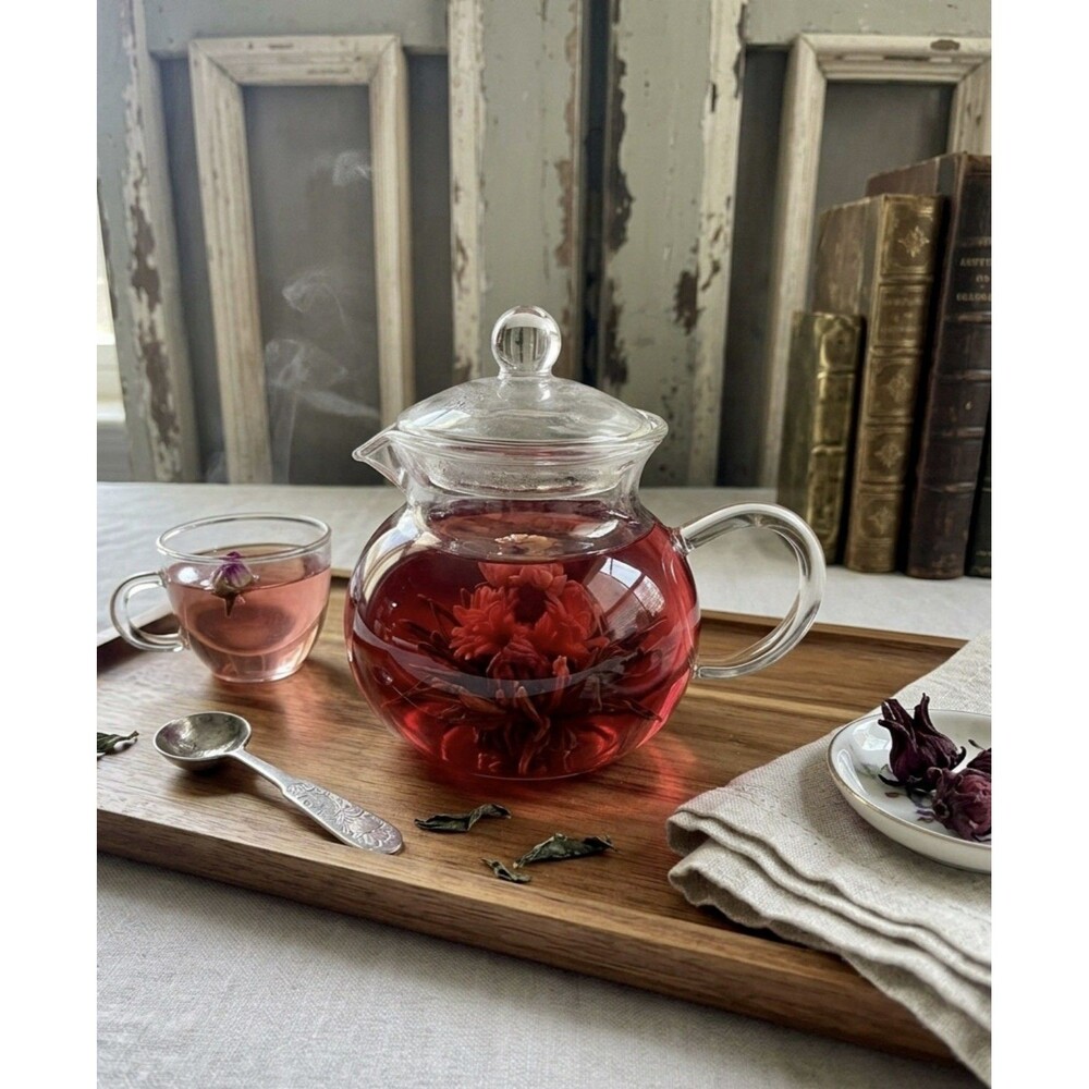 TEAPOT Clear Glass Height 4" Unbranded